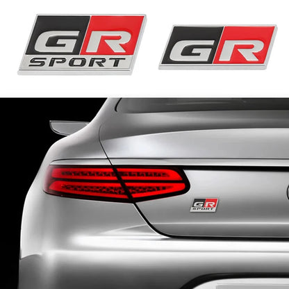 3D Metal Car Sticker Labeling Emblem Badge Decals For Toyota GR Sport C-HR RAV4 Corolla Yaris Camry Prado Prius Auto Accessories