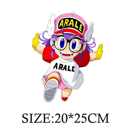 Anime Arale Dr Slump Cartoon Patches for Clothes Heat Transfer Thermal Vynil Stickers DIY T shirt Iron on for Women Appliqued