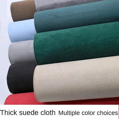 Self-adhesive Suede Fabric Thickened Elastic By Half A Meter for Car Decoration Gift Box Package Diy Sewing Cloth Wearable Black