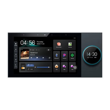 Home 2 Zone Audio In Wall Amplifier TUYA Smart Built-in ZIGBEE Gateway Music Controls Panel Android 11 System 8x30W Sound Player