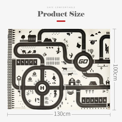 Road Mat Children Traffic Car Map Boy Girls Educational Toy Road Plastic Carpet Playmat for Baby Mats City Kids Toys Games Gifts