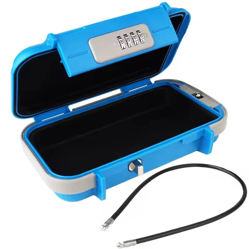 Creative Portable 4-digit Combination Lock Beach Safe Box With Steel Wire Outdoor Camp Sports Cycling Swim Security Storage Box