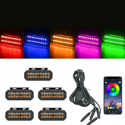 For Toyota Land Cruiser Prado LC250 LED Grille Light Front Bumper Safety Warning Signal Lamp With Wiring Harness