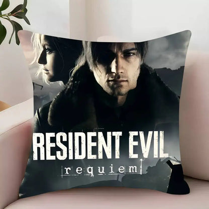 R-Resident Evil Game R-Requiem Leon  Pillow Case Decor Protective Covers Comfortable soft for Sofa Living Room Home office