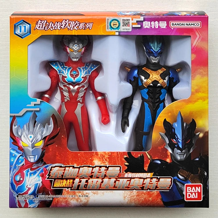 Bandai Original Ultraman TrigaTiga Galaxy Dynasel Vin Super Showdown Monster Golbadada Set Box Soft Plastic Doll Children's Gift
