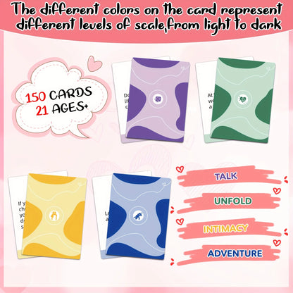 Couple Conversation Card Game Date Night Cards for Valentine's Day, Anniversaries, Fun Couple Gifts