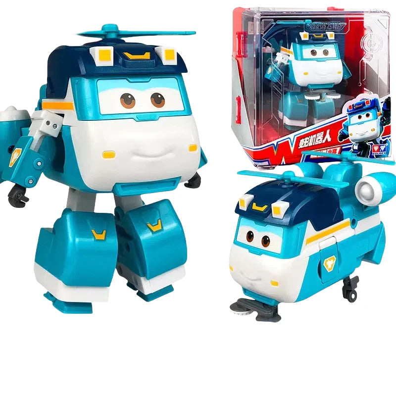 New Hot Super Wings Large Transformation Anime Transformation Flat Robot Action Character Transformation Toy Children'S Gift