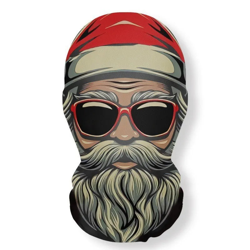 Christmas Series Skull Mask Party Cosplay Santa Claus Elastic Mesh Breathable Full Face Masks Funny Props Balaclava Headcovers