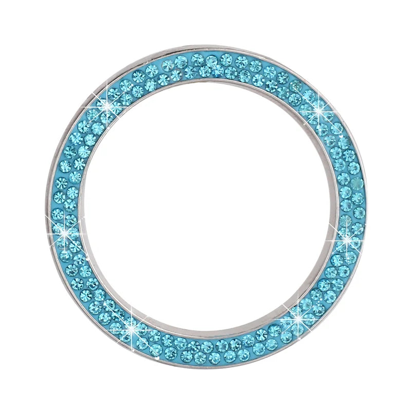 Decoration Ring Diamond Rhinestone Car Decor One Click Start Button Engine Start Stop Switch Button Cover