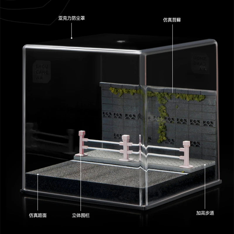 Collector 1:64 Fujiwara Tofu Shop Scene House Model Collection Ornament Three-dimensional Street Scene Table Decoration