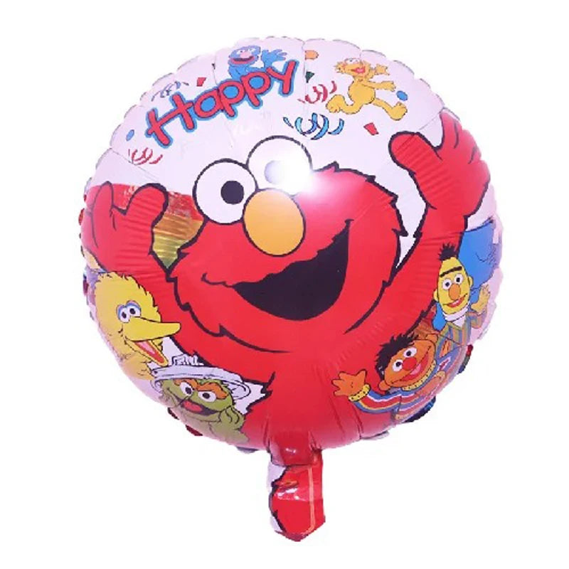 Birthday Party Decoration Set Supplies Cartoon Sesame Streets Birthday Party Supplies Tableware Balloon Cake Topper Banner Plate