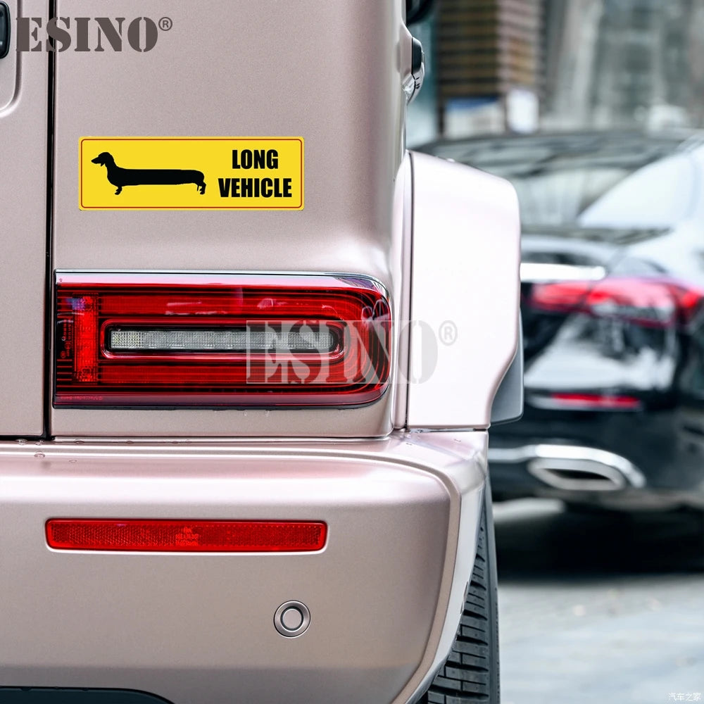 Car Styling Creative Funny Long Vehicle Dachshund Dog Pet Decal Cartoon PVC  Waterproof Car Body Sticker Pattern Vinyl