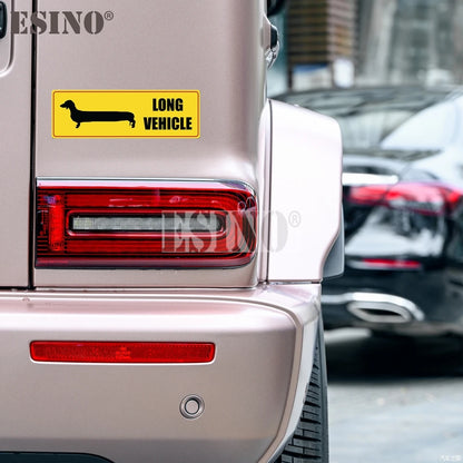 Car Styling Creative Funny Long Vehicle Dachshund Dog Pet Decal Cartoon PVC  Waterproof Car Body Sticker Pattern Vinyl