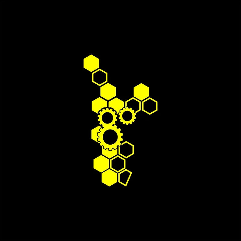 1PC Honeycomb Gear Motorcycle Stickers Motocross Fairing Fuel Tank Scooter Deocr Waterproof DIY Motorcycle Helmet Vinyl Decals