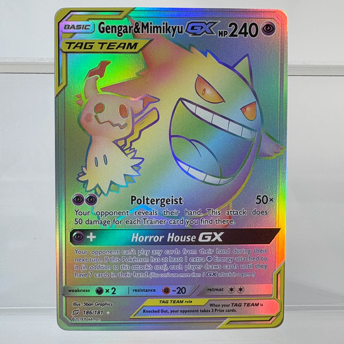 PKM Foil Proxy Card GENGAR&MIMIKYU GX DARK GENGAR Hobbies Game Collection Battle The best gift PTCG Card