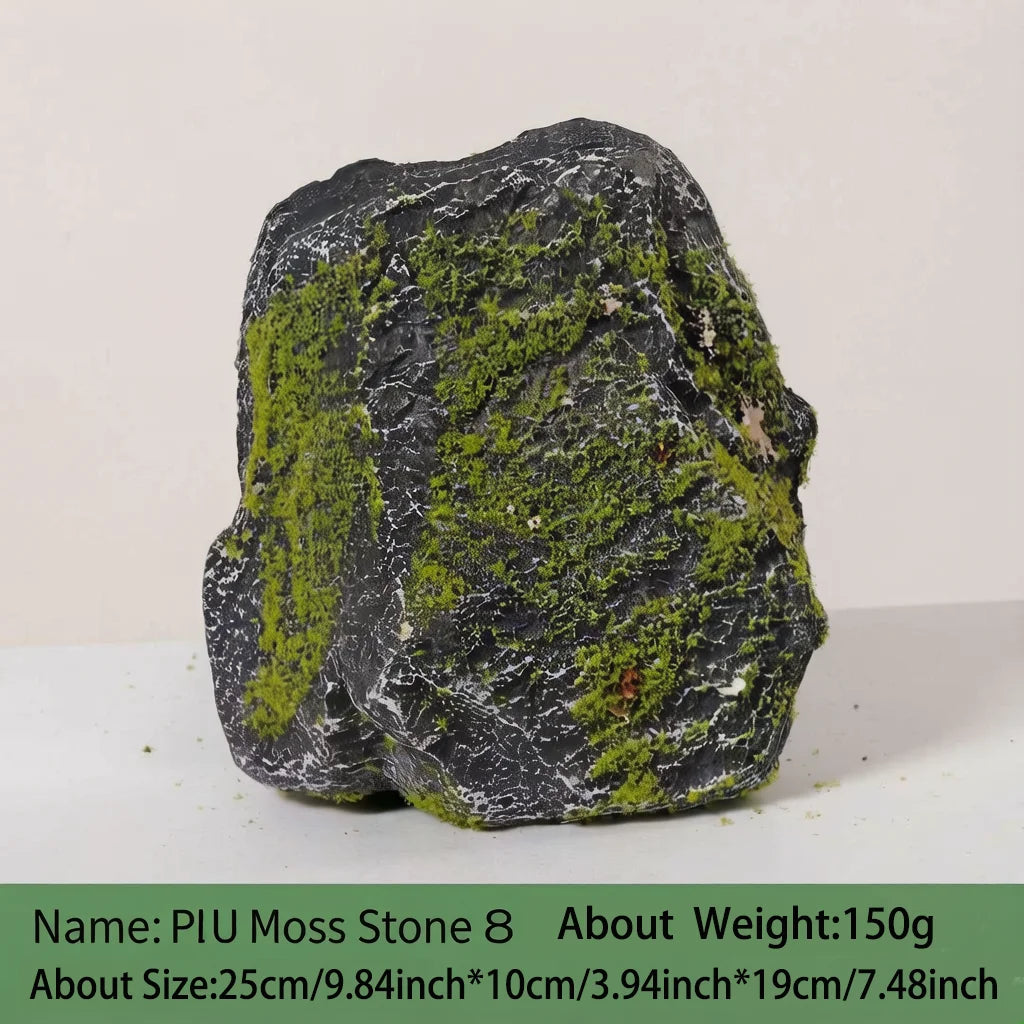 1 Piece PU Moss Simulation Stone Home Decor Photography Prop Performance Artistic Decorative Accessory
