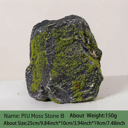 1 Piece PU Moss Simulation Stone Home Decor Photography Prop Performance Artistic Decorative Accessory