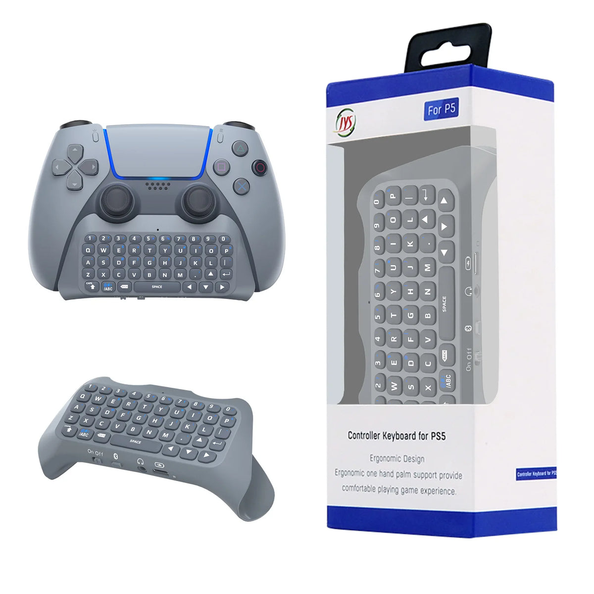 JYS-P5121 Wireless Bluetooth External Keyboard for PS5 Controllers – Built-in Speaker for Voice Chat & Text Input