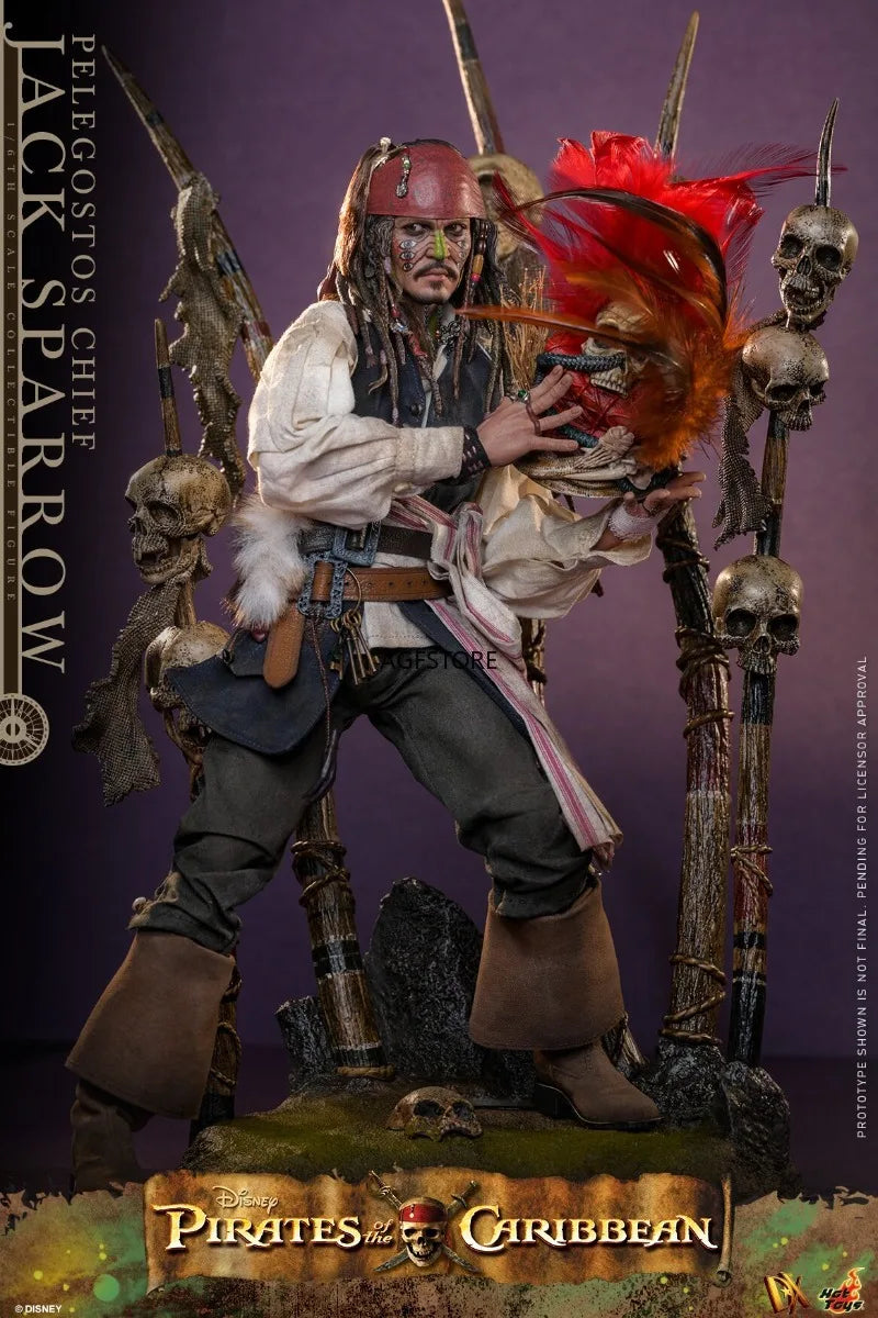 In Stock Hot Toys 1/6 Pelegostos Chief Jack Sparrow DX48 Pirates of The Caribbean Collectible Action Figure Model Toy Gift