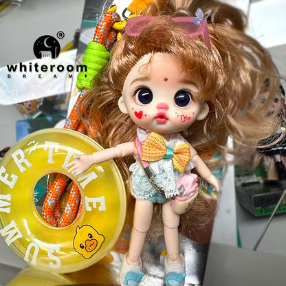 bjd doll Dolls for girls Labbu doll pocket mini blyth girl Doll Barbi cry Baby Rainbow Ball jointed doll Mobile phone Decoration