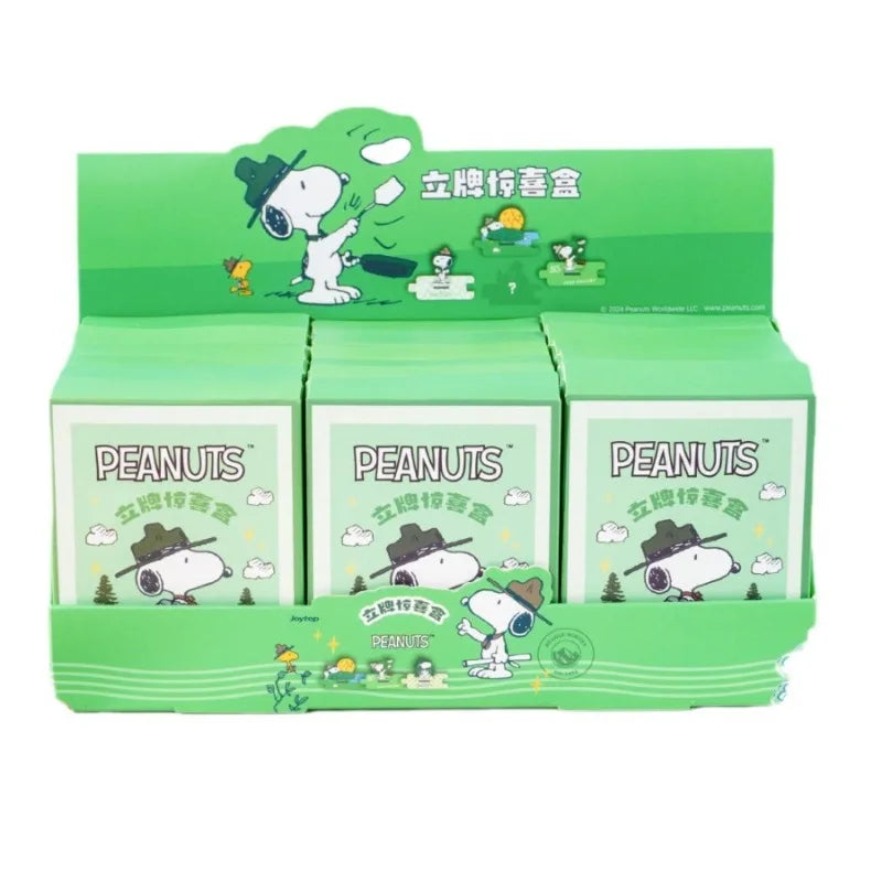 Snoopy Acrylic Ornaments Blind Box Charlie Brown Woodstock Anime Figure Car Desktop Decoration Model Toy Birthday Christmas Gift
