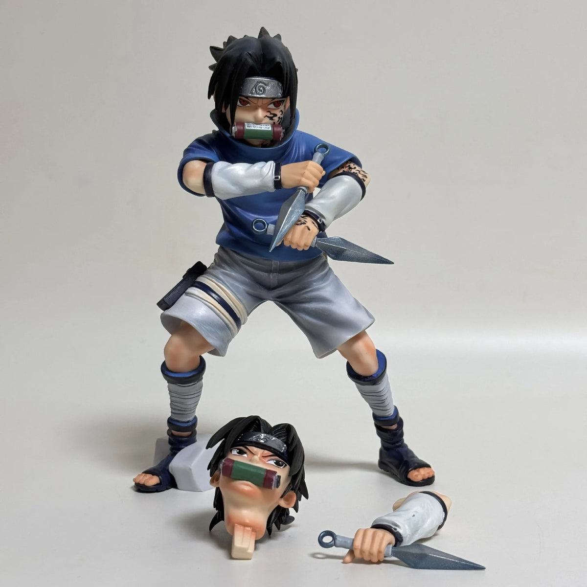 New 18.5cm Naruto Anime Figure Uchiha Sasuke Figurine Collectible Kagebunsin No Jyutu Pvc Statue Model For Boy Room Ornament Toy