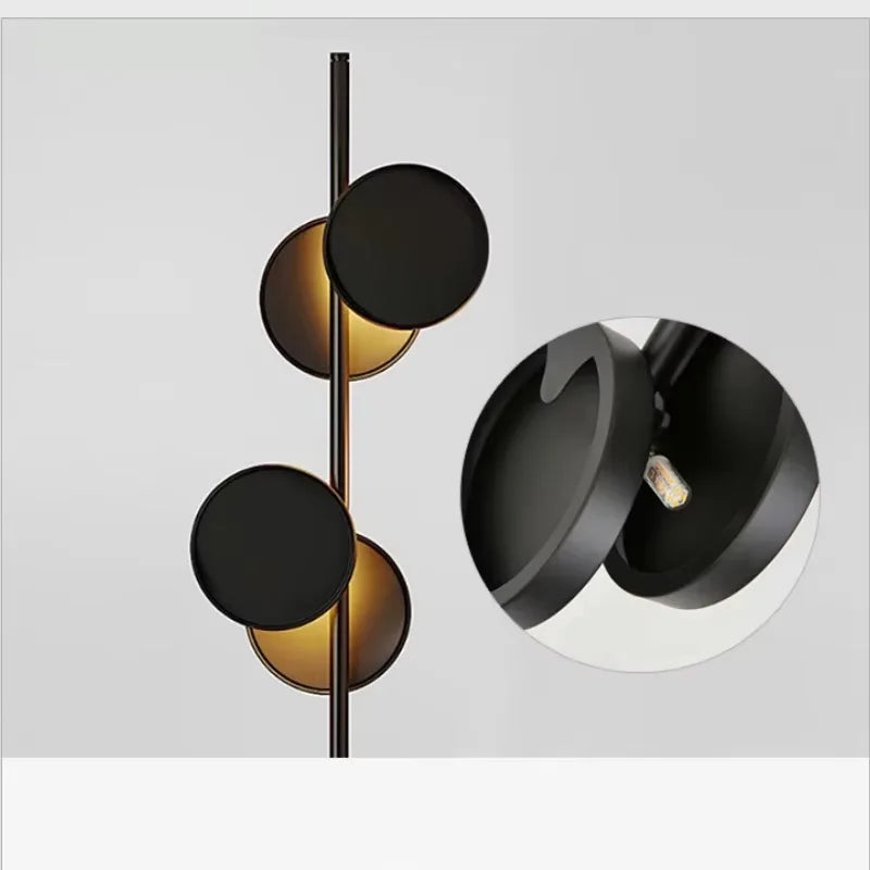 Modern Premium Black LED Floor Lamp for Living Room Sofa Side Bedroom Bedside Ambient Lighting Home Decorative Standing Light