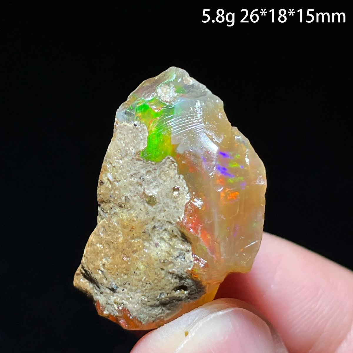 Natural Rare Colorful Ethiopia Opal (Need In Water) Gem Mineral Healing Quartz Crystals Gemstone Shooting Under Lighting