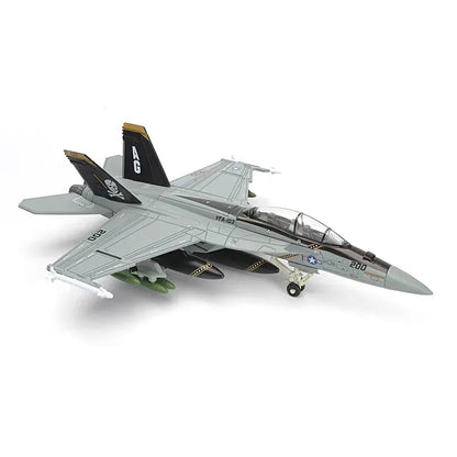 1:72 Scale Replica F18 F-18 VF103 Grumman Tomcat Super Hornet F/A-18F Pirate Flag Fighter US Navy Plane Military Model Toys Kids