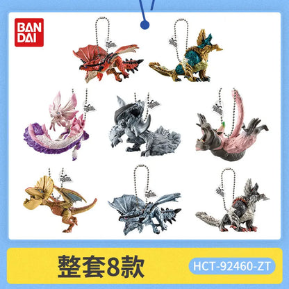 Bandai Capcom Monster Hunter Rathalos Pvc Figure Keychain Backpack Bag Pendant Collectible Hanging Charm For Adult Collectors