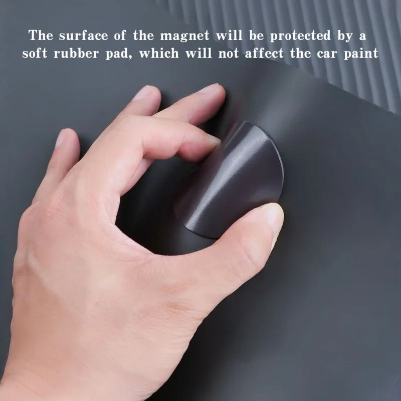 Adhesive-Free/Magnetic Car Body Anti-Scratch Protector Black Auto Door Side Edge Guard Decorative Protection Pad Stickers