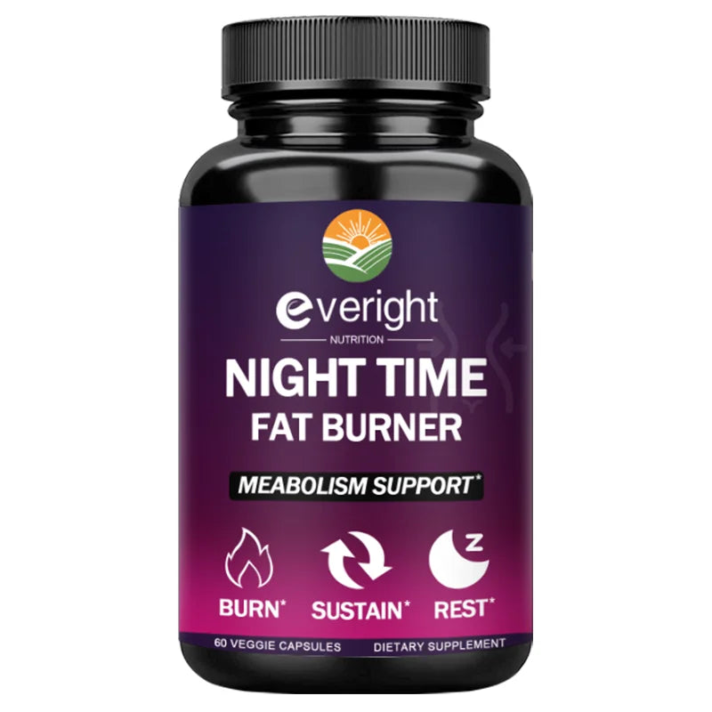 Night Fat Burner - Boost Metabolism, Improve Sleep & Curb Cravings for Effective Weight Loss (Men & Women)