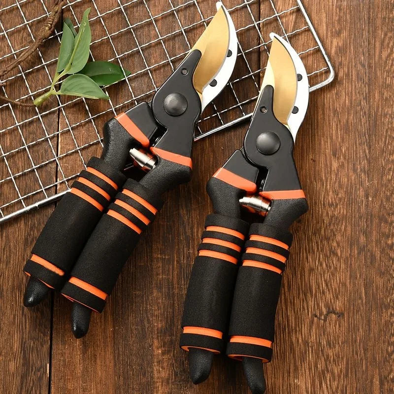 Steel Pruning Shears Labor Saving Garden Shears Heavy Duty Branch Cutter Tree Trimmer Gardening Tools