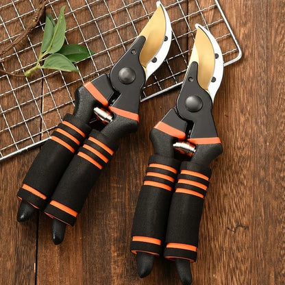 Steel Pruning Shears Labor Saving Garden Shears Heavy Duty Branch Cutter Tree Trimmer Gardening Tools
