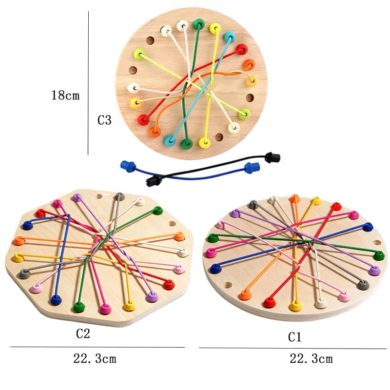 Kid Rope Knots Sensory Social Board Game Logical Thinking Challenge  Colore Twisted Connected Line Brain Strategy Fun Table Game