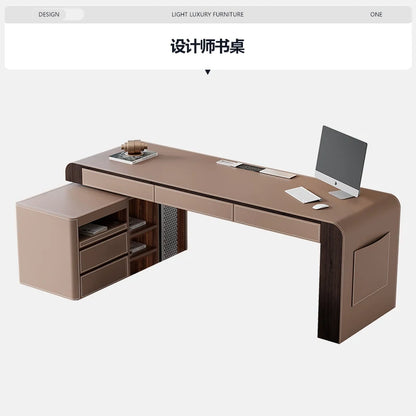 KK SmDesign Luxury Computer Desks Rectangular Storage Organizer Study Gaming Desk Drawers Bedroom Escritorio Ordenador Furniture