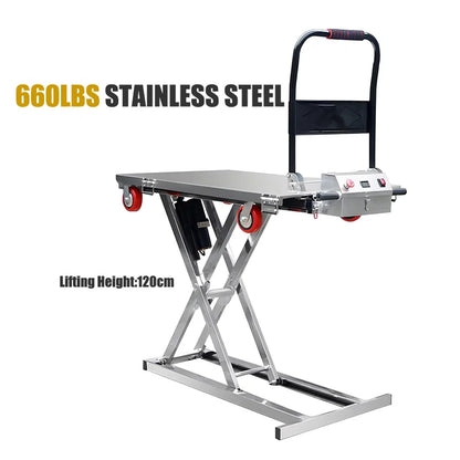 New 300KG Electric Hydraulic Lithium Battery Lifting Platform Cart Suitable for Small Truck Van Lifting Table Small Lifting Tabl