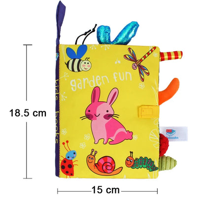 Soft Baby Books 3D Touch Feel High Contrast Cloth Book Sensory Early Learning Stroller Toys for Infant Toddler Gifts 0-12 Months