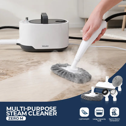 ROUNY Multi-Purpose Portable High Pressure Steam Cleaner, 3.5Bar Powerful Steam Output, 15s Fast Heat-Up, 1000ml Large Tank