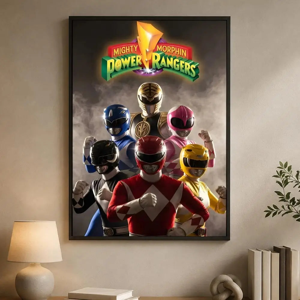 Mighty Morphin Power Rangers Poster PP Paper Decorative Wall Art for Living RoomsBedrooms Bars Cafes Stylish Home Decor Gift