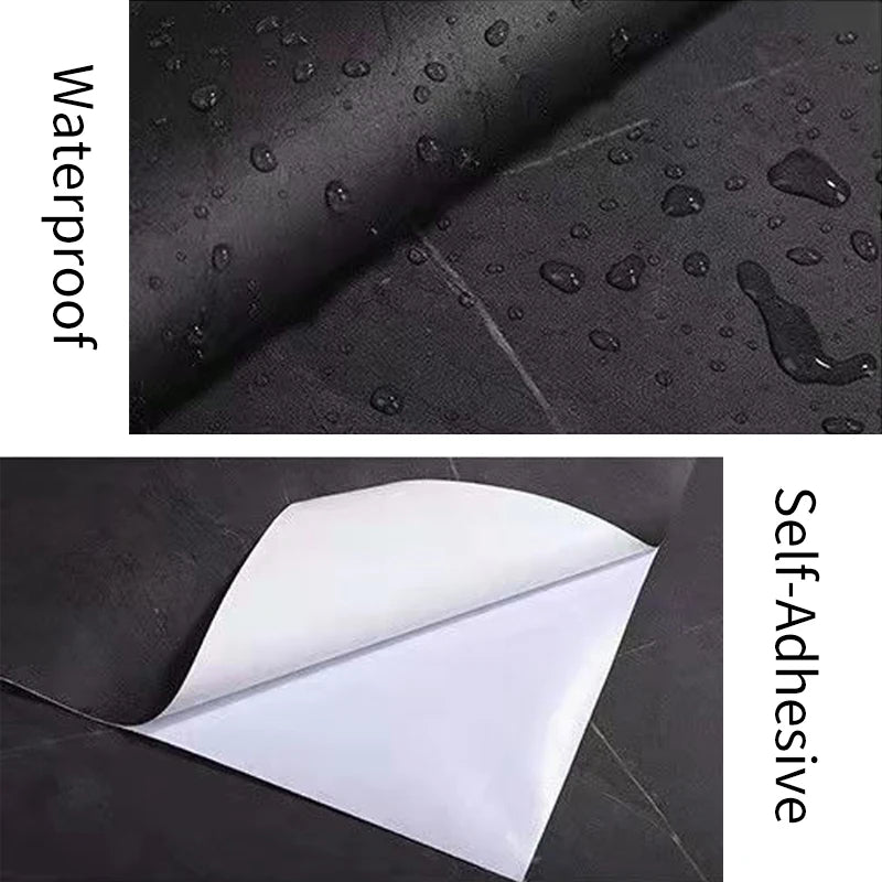 Thick Matte Marble Pattern PVC Self-Adhesive Wallpaper Waterproof Film Furniture Kitchen Countertop Oil-Proof Rock Wall Sticker