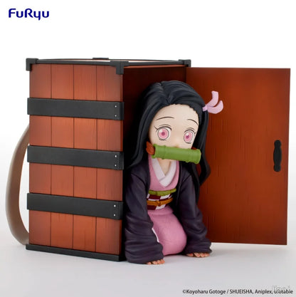 【ZW】 Genuine FuRyu Demon Slayer: Kimetsu No Yaiba Nezuko Coming Out of The Wooden Box  Figures Model Toys Gifts