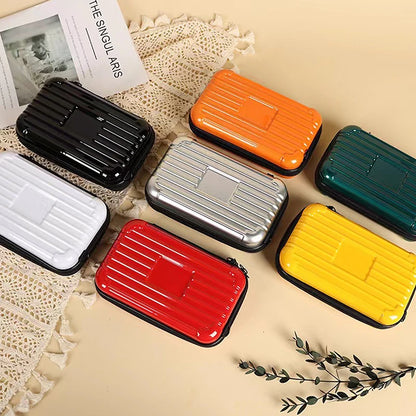 〔CC〕|Mini Suitcase Shape Bag Fashion Luggage Bag Handbag Shoulder Bag Waterproof Bag Hard Shell Box Suitcase Purse Clutch Bag