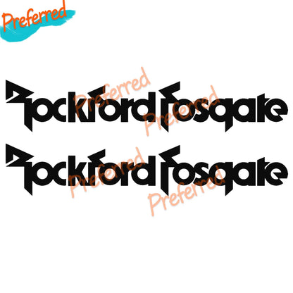 2x JDM Rockford Fosgate Logo Audio Racing Decal Die Cut Stickers Vinyl Decal Customizable in Any Size No Background