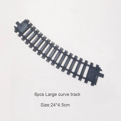 Vintage Steam Train Track Accessories Simulation Electric Train Model Retro Track Train Boy Toys Gift For Kids