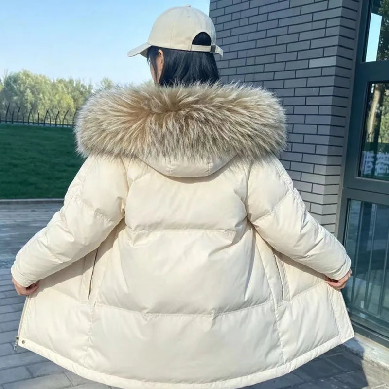Raccoon Fur Collars For Jacket Women's Real Fur Collar Warm Natural Fur Hoodie Decor Winter Parkas Coat Jacket Furry Hood Trims