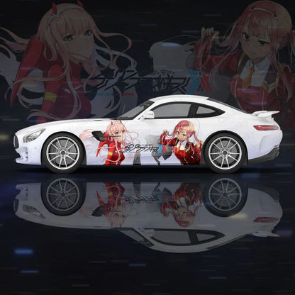 Anime Zero Two Sexy Girl Car Wrap Protect Sticker Car Decal Creative Sticker Car Body Appearance Modification Decorative Sticker