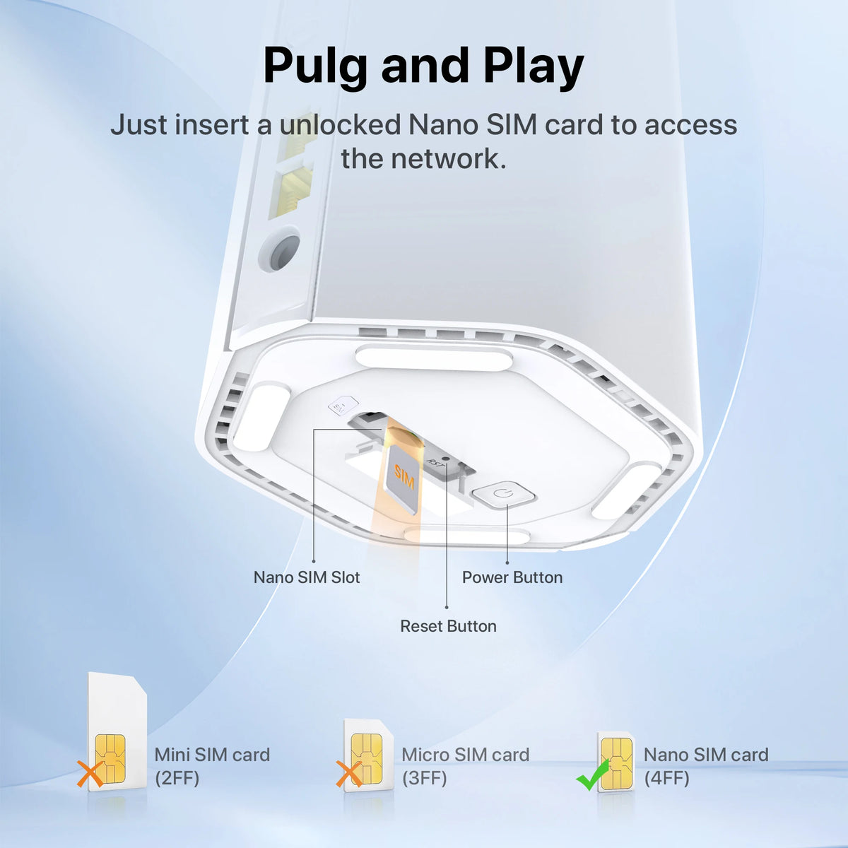 Unlocked Tenda AX1500 Wi-Fi 6 5G NR Router CPE 5G 4G LTE Router with SIM Slot 2.4/5Ghz Dual-Mode NSA/SA Wireless Modem for Home