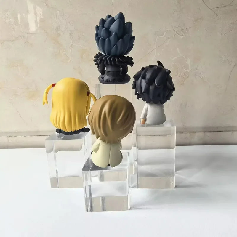 Death Note Sleeping Mini Figures 4pcs/Set L Misa Amane Light Yagami Ryuk Cute Anime Figurine Ornament Car Decor Capsule Toy Gift