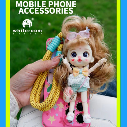 bjd doll Dolls for girls Labbu doll pocket mini blyth girl Doll Barbi cry Baby Rainbow Ball jointed doll Mobile phone Decoration